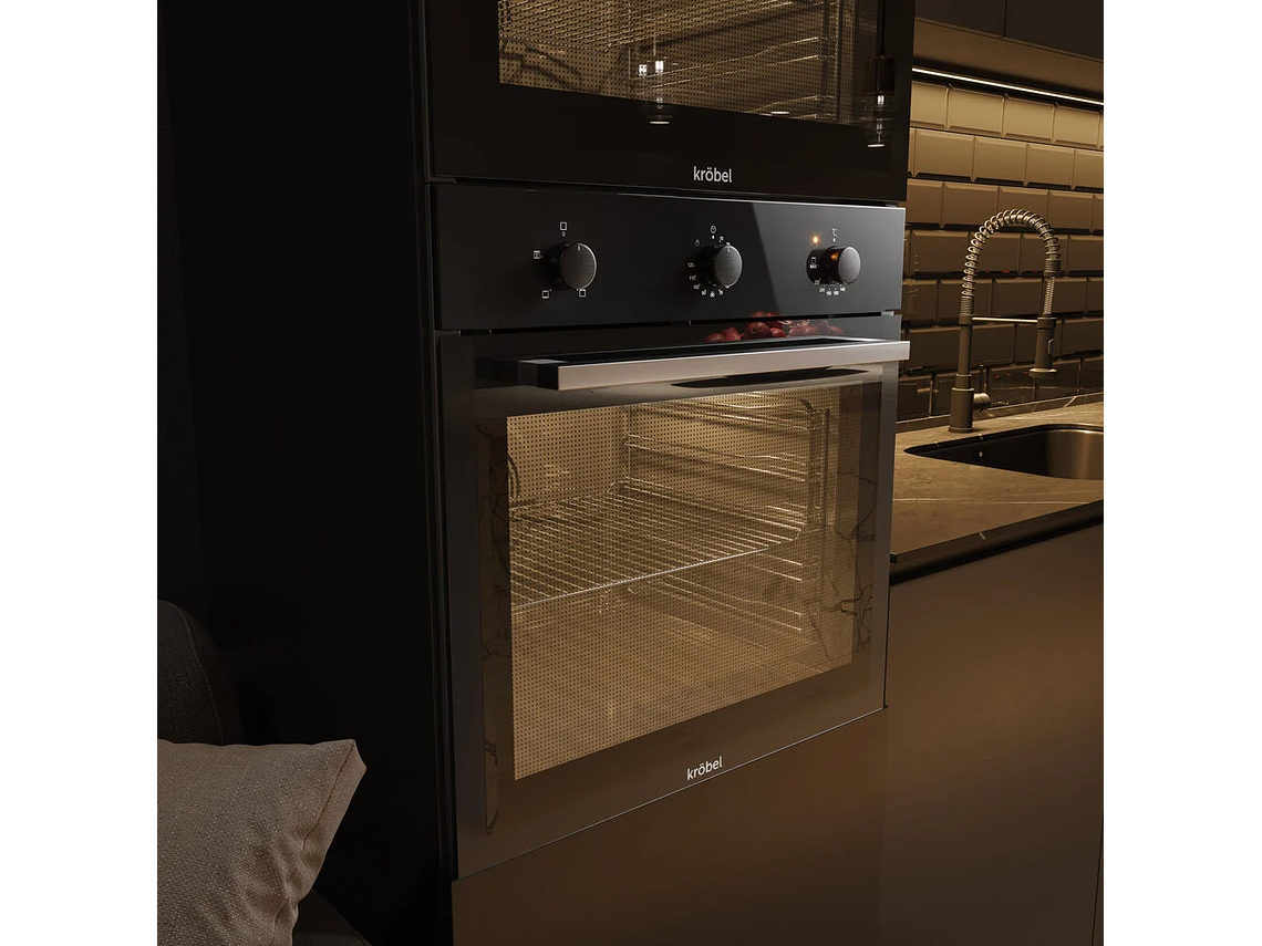 HORNO EMPOTRABLE KRÖBEL SERIE BLACK 4F 73L 2