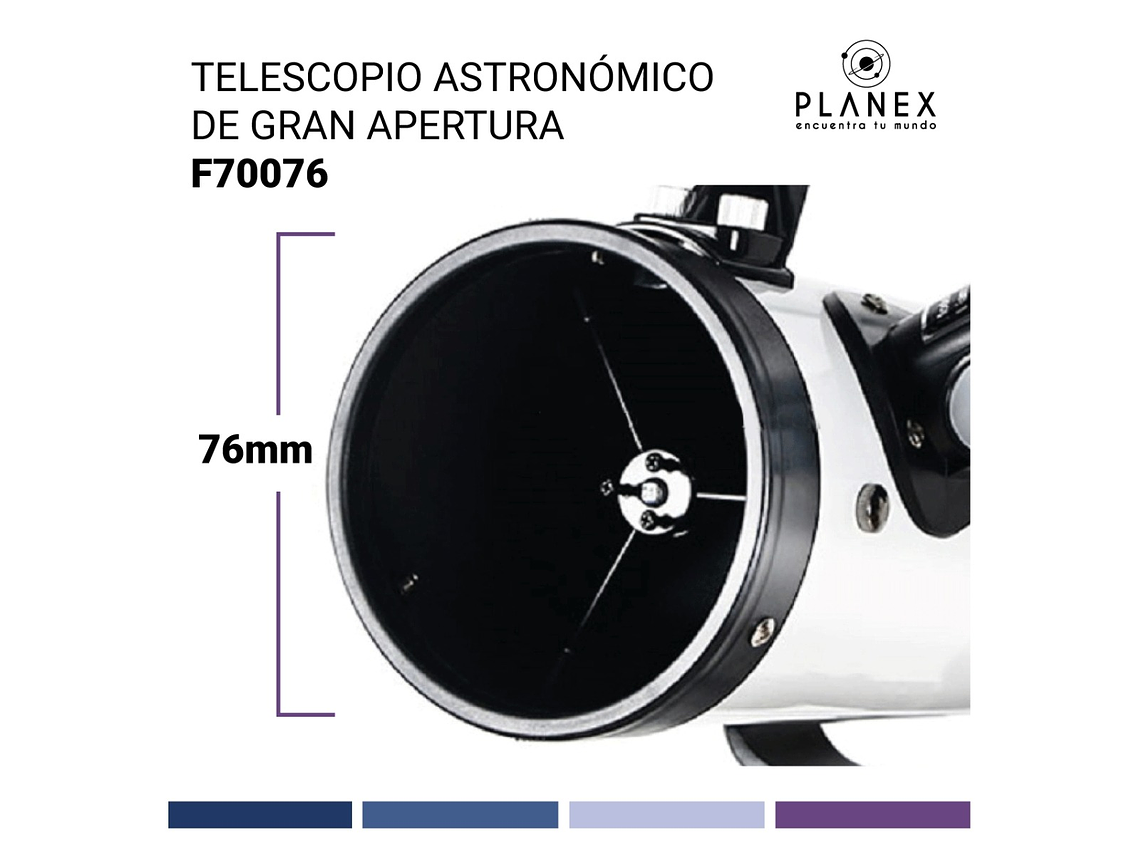 TELESCOPIO ASTRONÓMICO NEWTONIANO F70076 PLANEX + SOPORTE 2
