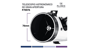 TELESCOPIO ASTRONÓMICO NEWTONIANO F70076 PLANEX + SOPORTE