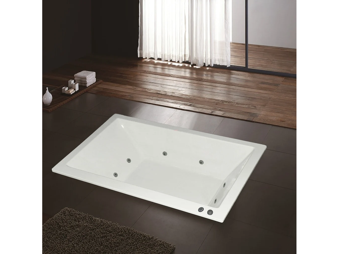 TINA HIDROMASAJE BUCK Y BUCK 120 X 185 X 48 CM 8 INYECTORES MOTOR DERECHA 1