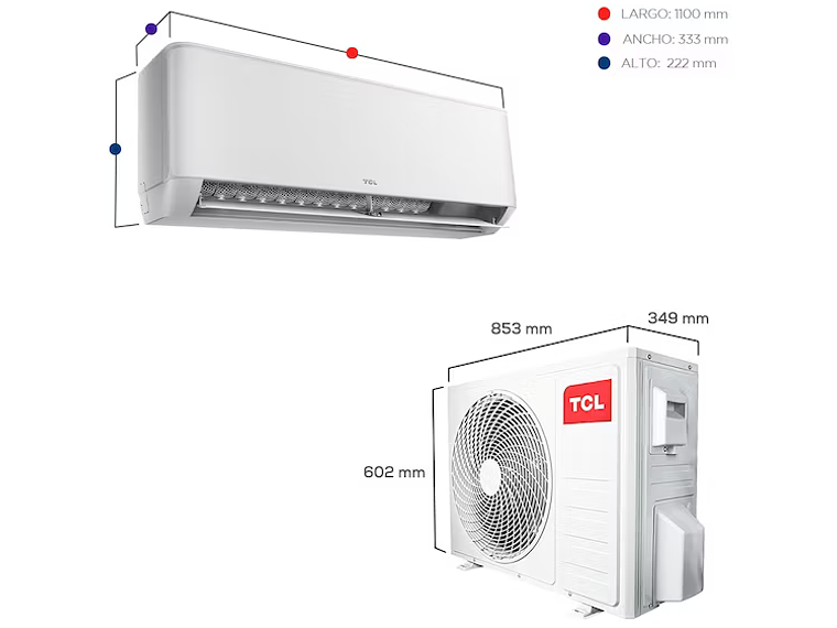 IRE ACONDICIONADO INVERTER SMART TCL 24000 BTU FRIO/CALOR 7