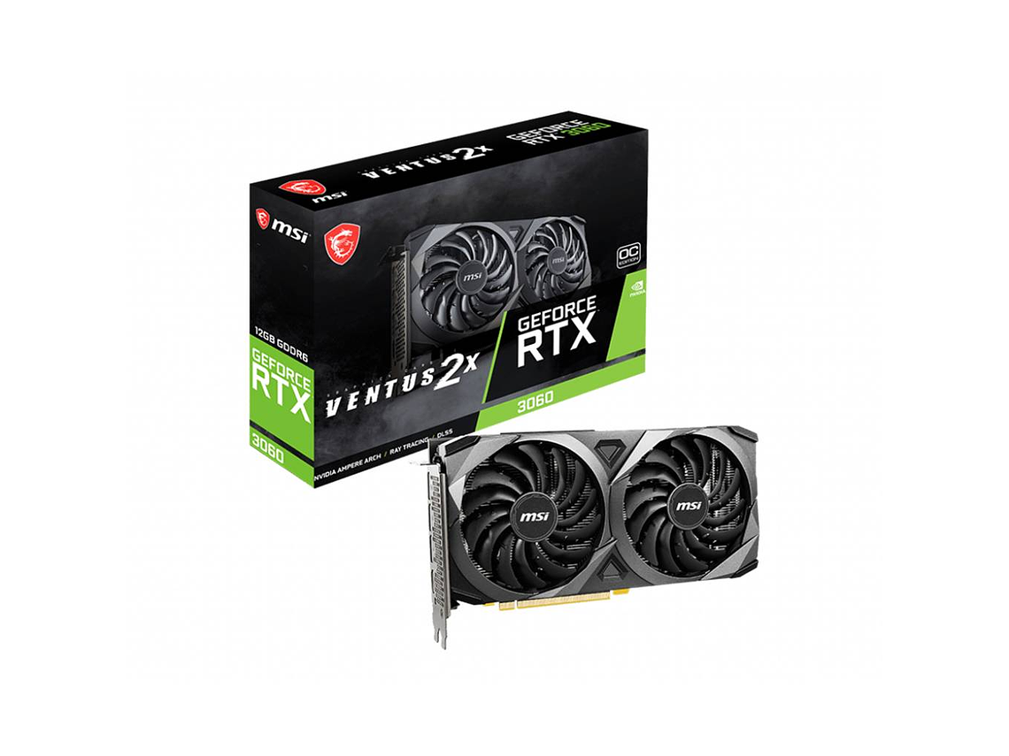 TARJETA DE VIDEO MSI NVIDIA GEFORCE RTX 3060 VENTUS 2X 12G OC, 12GB GDDR6, 192-BIT 1