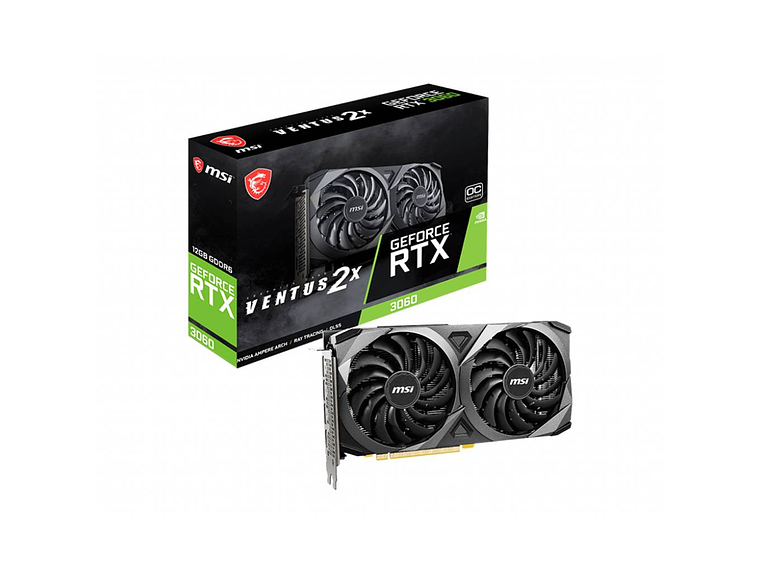 TARJETA DE VIDEO MSI NVIDIA GEFORCE RTX 3060 VENTUS 2X 12G OC, 12GB GDDR6, 192-BIT 1