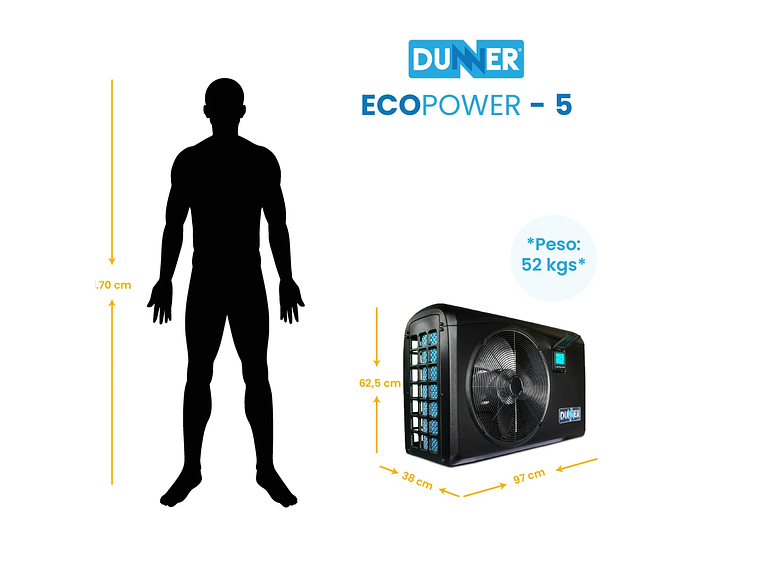 BOMBA DE CALOR DUNNER BOMBAS CALOR ECOPOWER-5 PISCINA HASTA 15M3 4