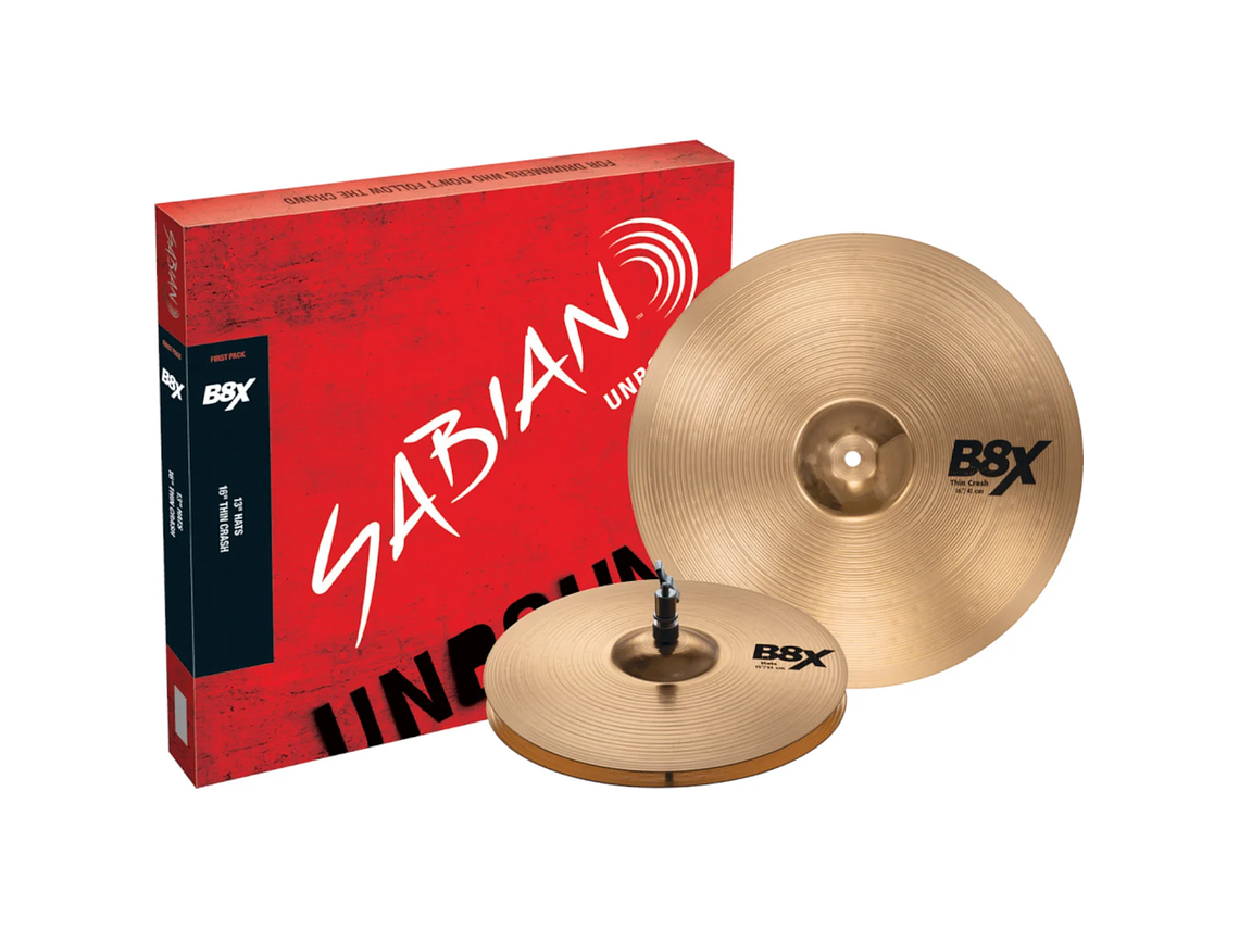 PACK SABIAN PLATILLOS BATERÍA B8X FIRST 13 45001X 1