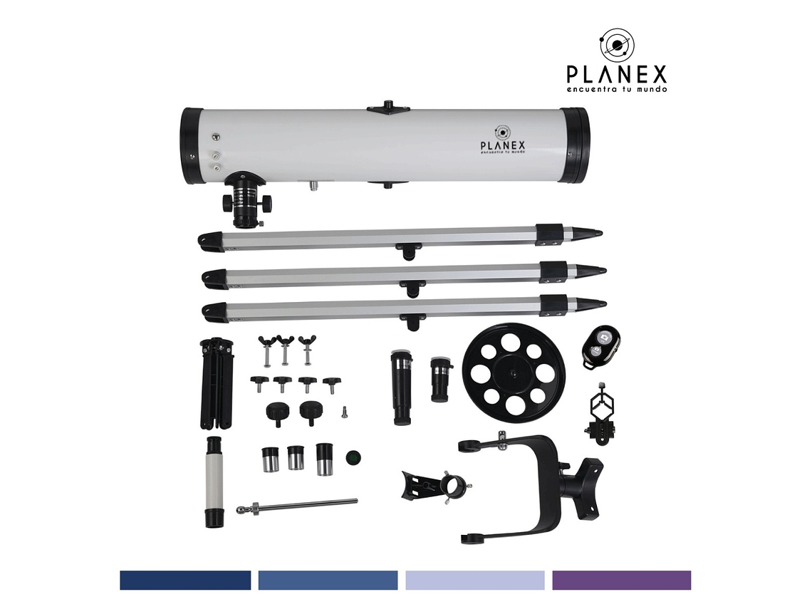 TELESCOPIO ASTRONÓMICO NEWTONIANO F70076 PLANEX + SOPORTE 8