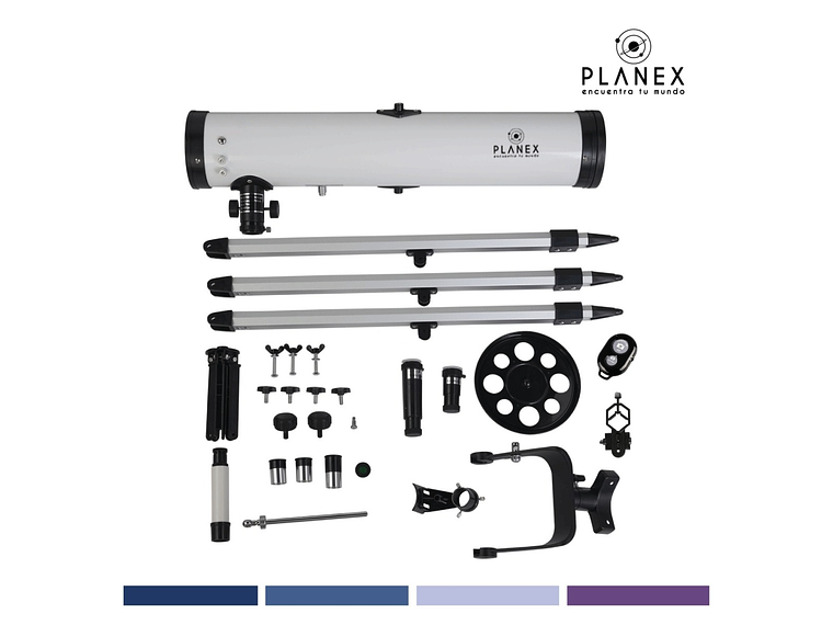 TELESCOPIO ASTRONÓMICO NEWTONIANO F70076 PLANEX + SOPORTE 8