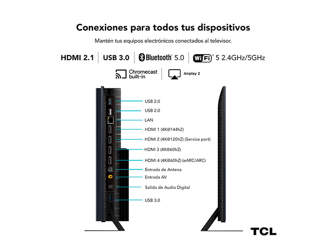 TELEVISOR SMART TV TCL 65C855 4K UHD 65