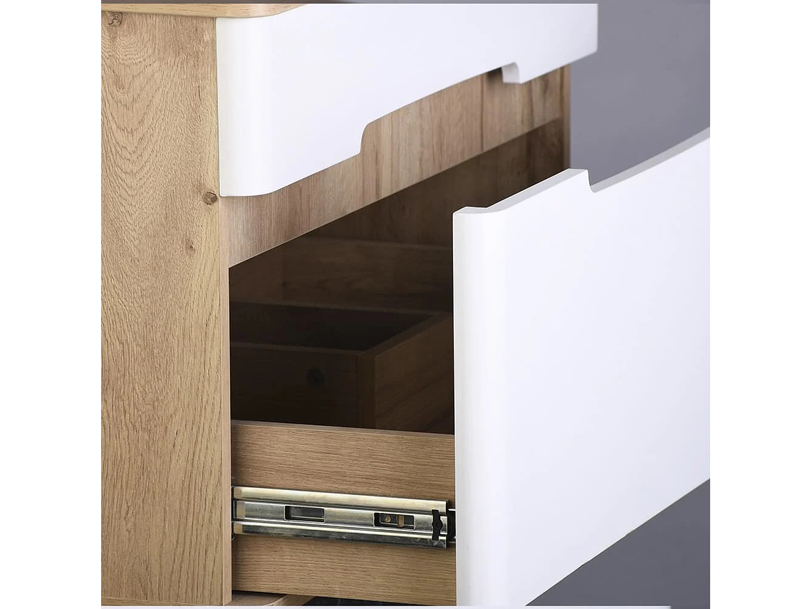 MUEBLE CURVED SUSPENDIDO 75 CM MATE DUNA MDP BLANCO 2