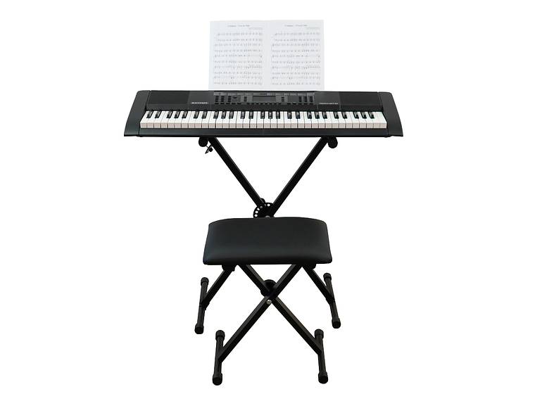 SET DE TECLADO ROCKET 61 TECLAS ATRIL + SILLIN 1