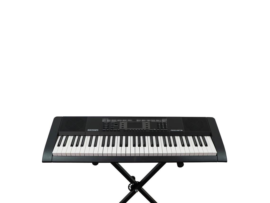 SET DE TECLADO ROCKET 61 TECLAS ATRIL + SILLIN 3