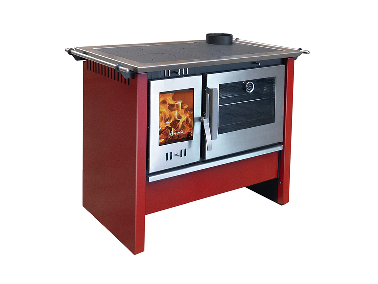 COCINA A LEÑA ALLEGRA XL ROJA AMESTI 1