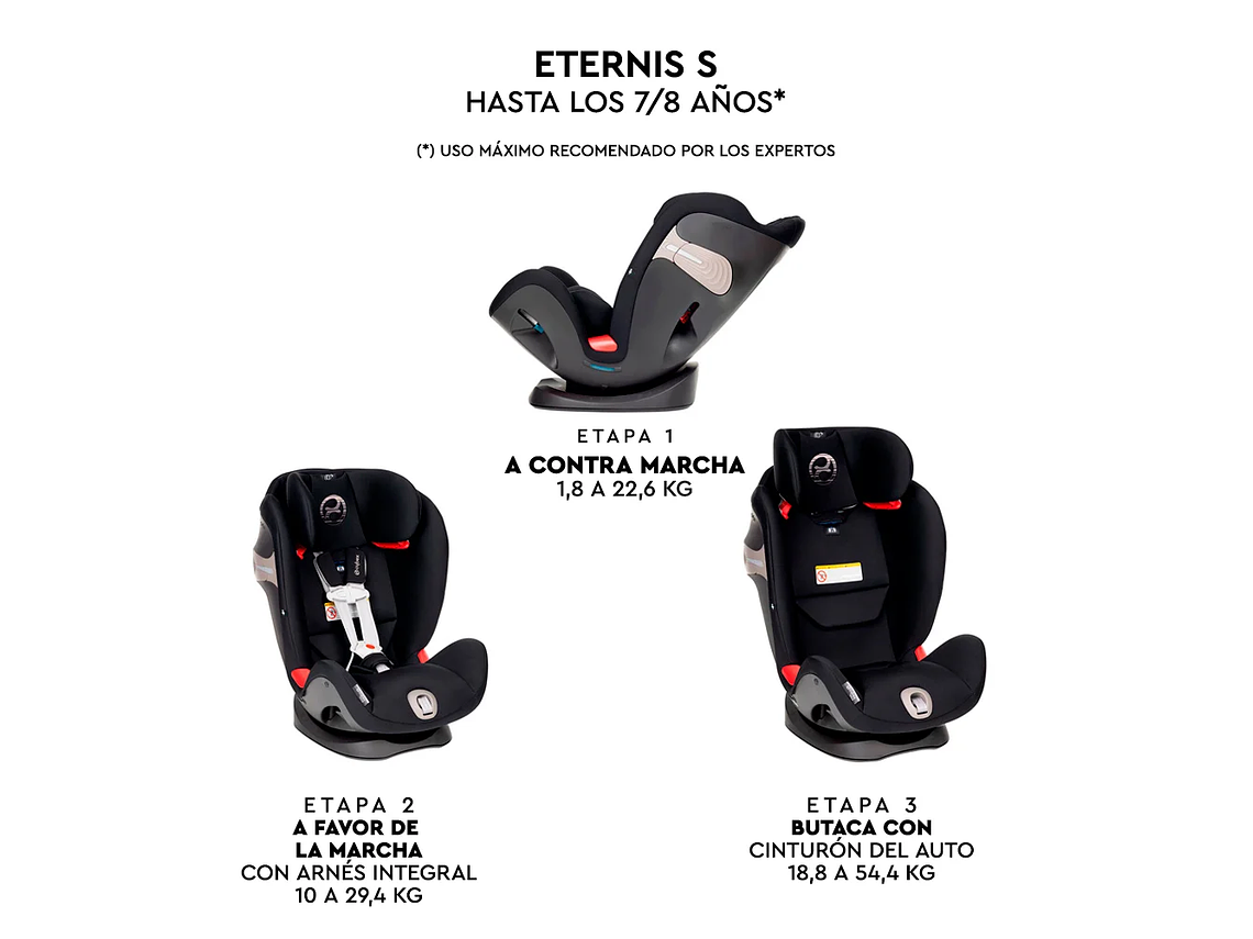 SILLA DE AUTO CONVERTIBLE ETERNIS S NEGRO 3