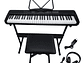 FULL PACK TECLADO TONIC 61 TECLAS + STAND + SILLA + AUD. TON-650 BK - Miniatura 1