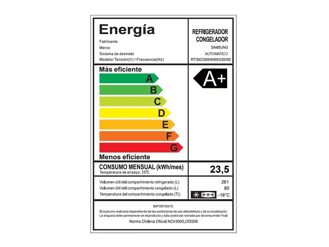 REFRIGERADOR TOP MOUNT FREEZER 341L SPACE MAX 9