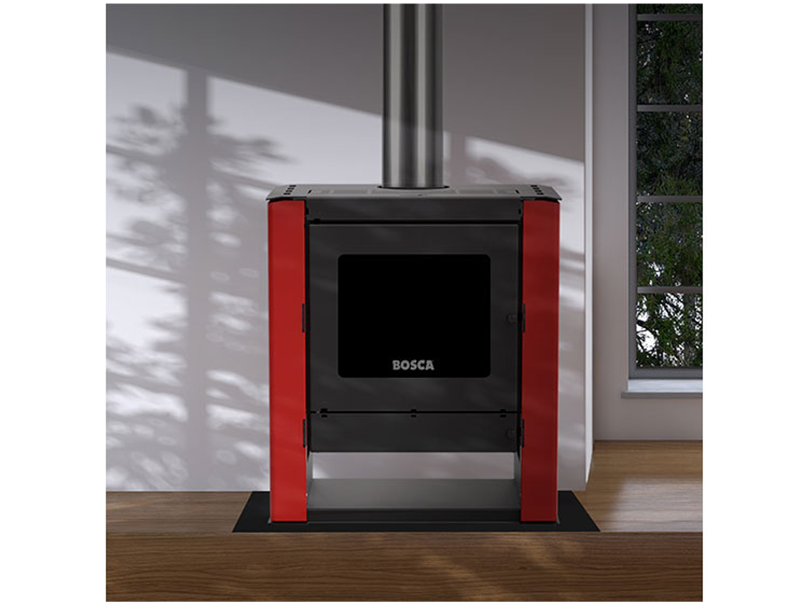 CALEFACTOR BOSCA A LEÑA GOLD 500 BURDEO BLACK VISION 7