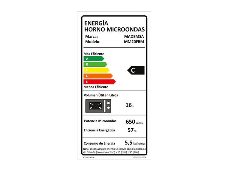 MICROONDAS MADEMSA 20 L MM20FBM MANUAL PLATO GIRATORIO 8