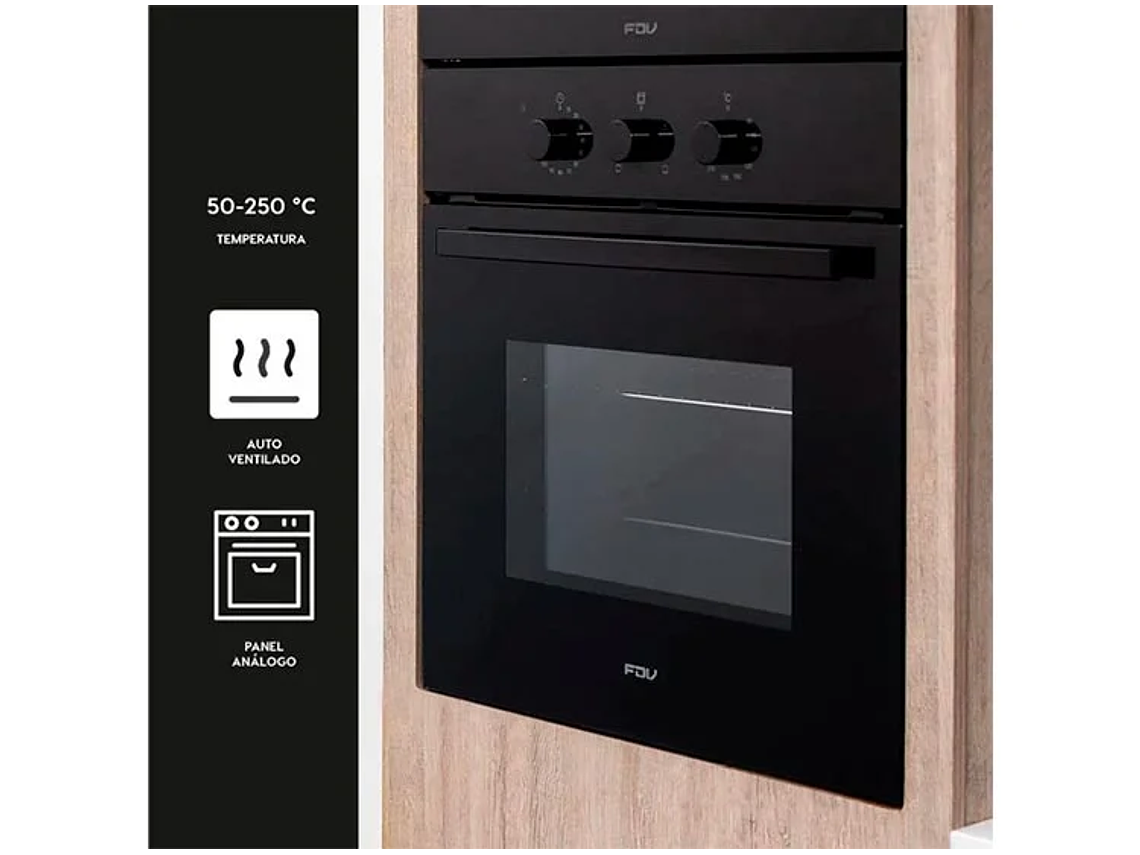HORNO ELÉCTRICO FDV EMPOTRABLE 57 L DESIGN BLACK 2