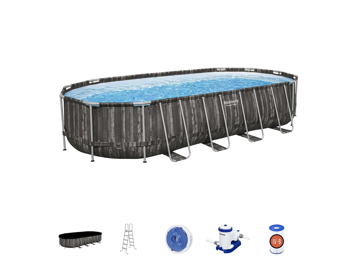 PISCINA BESTWAY OVALADA FILTRO+ACCESORIOS 7.32MX3.66MX1.32M 2