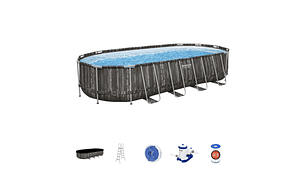 PISCINA BESTWAY OVALADA FILTRO+ACCESORIOS 7.32MX3.66MX1.32M