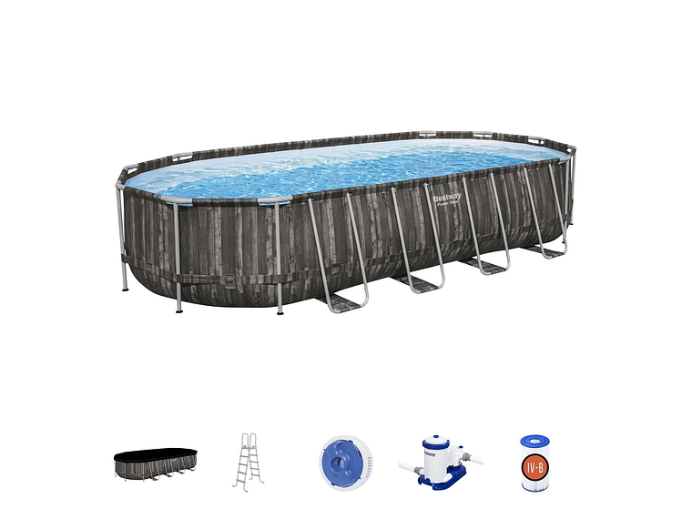 PISCINA BESTWAY OVALADA FILTRO+ACCESORIOS 7.32MX3.66MX1.32M 2