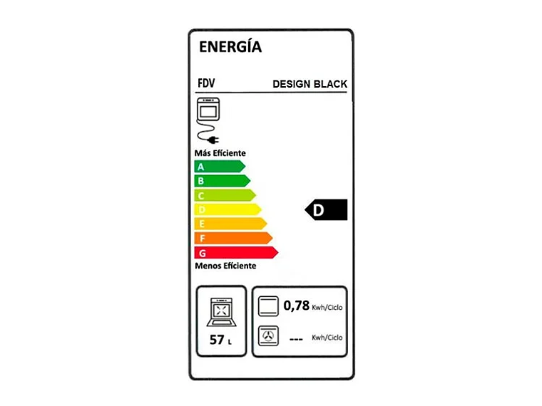 HORNO ELÉCTRICO FDV EMPOTRABLE 57 L DESIGN BLACK 4