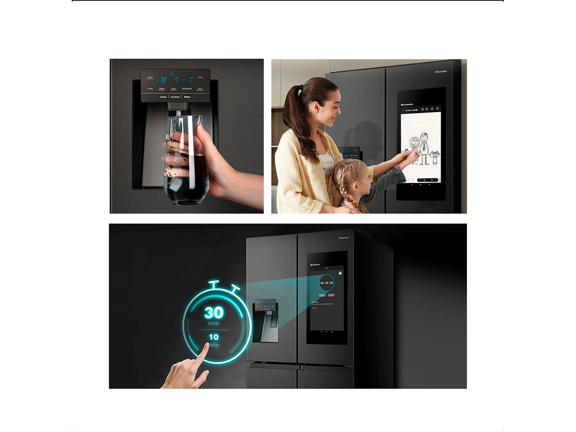 REFRIGERADOR HISENSE SIDE BY SIDE NO FROST 536 L CROSSDOOR RQ697HB 9