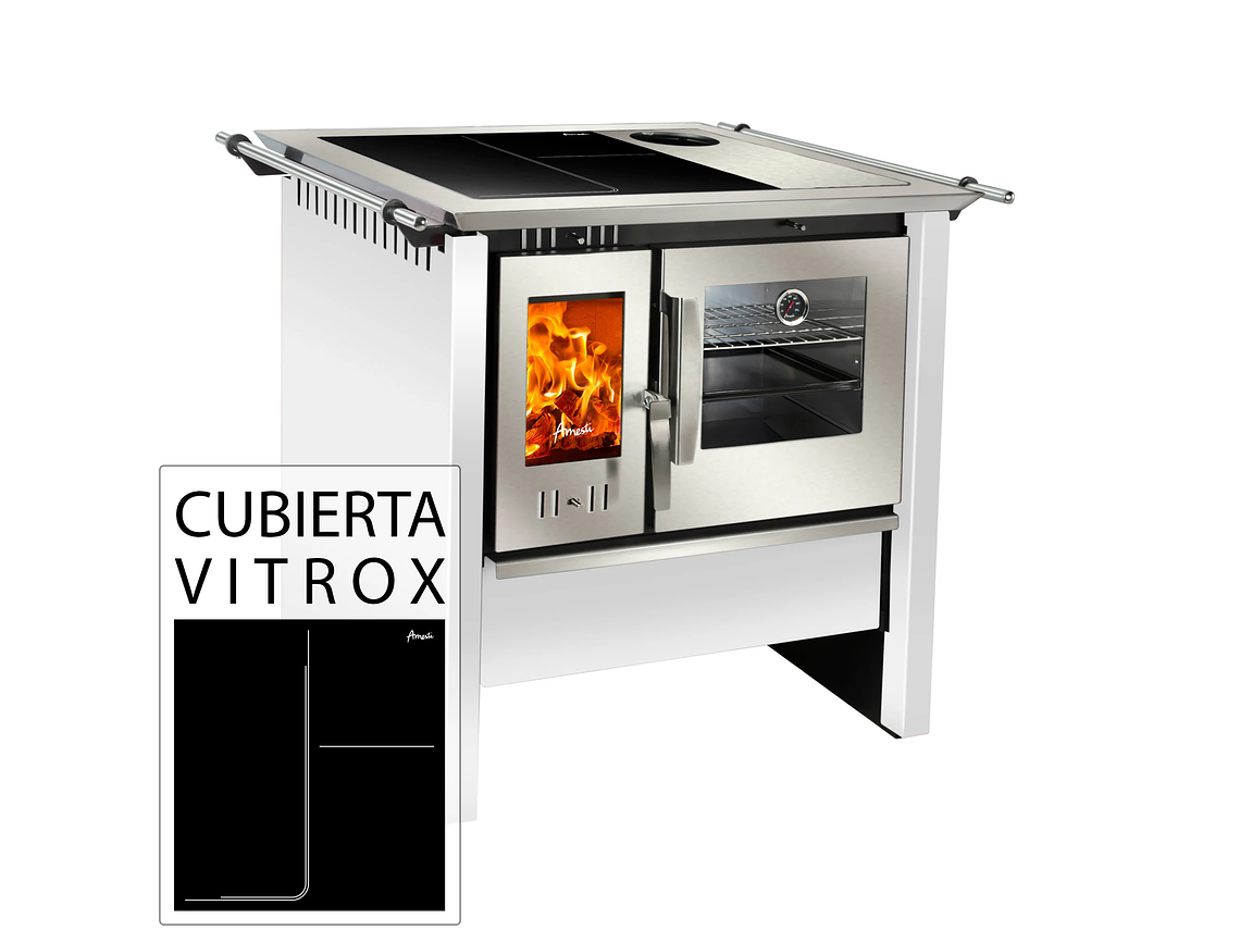 COCINA A LEÑA ALLEGRA VITROX BLANCA AMESTI 2