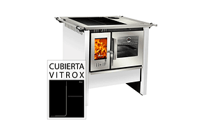 COCINA A LEÑA ALLEGRA VITROX BLANCA AMESTI