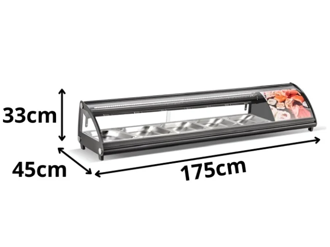 VITRINA SUSHI 1.75 MTS 2
