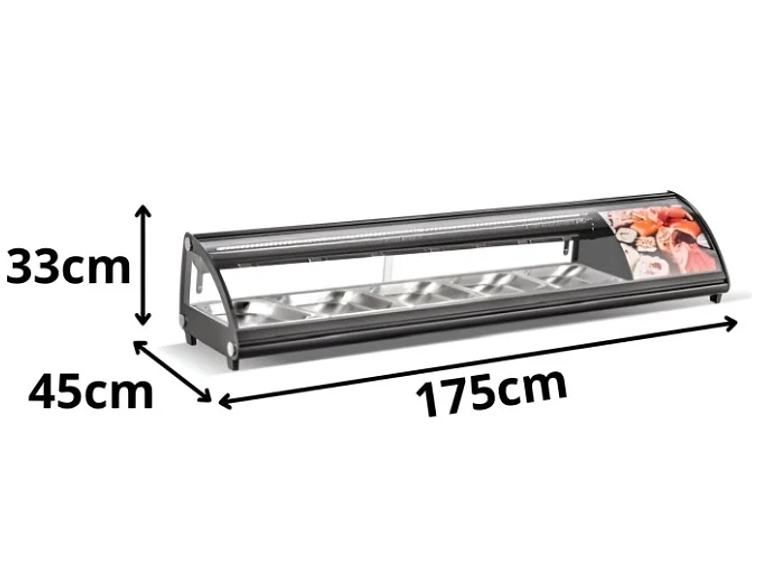 VITRINA SUSHI 1.75 MTS 2