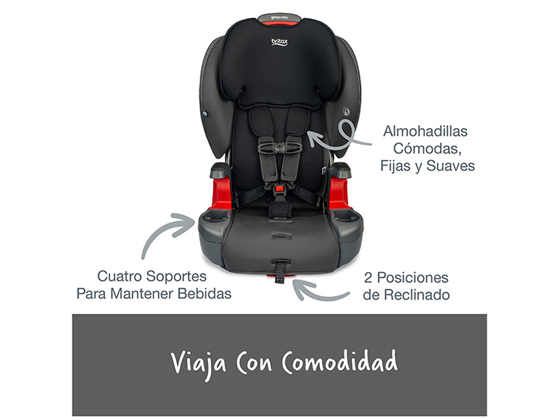 SILLA AUTO BRITAX BUTACA GROW WITH YOU MOD NEGRO 5