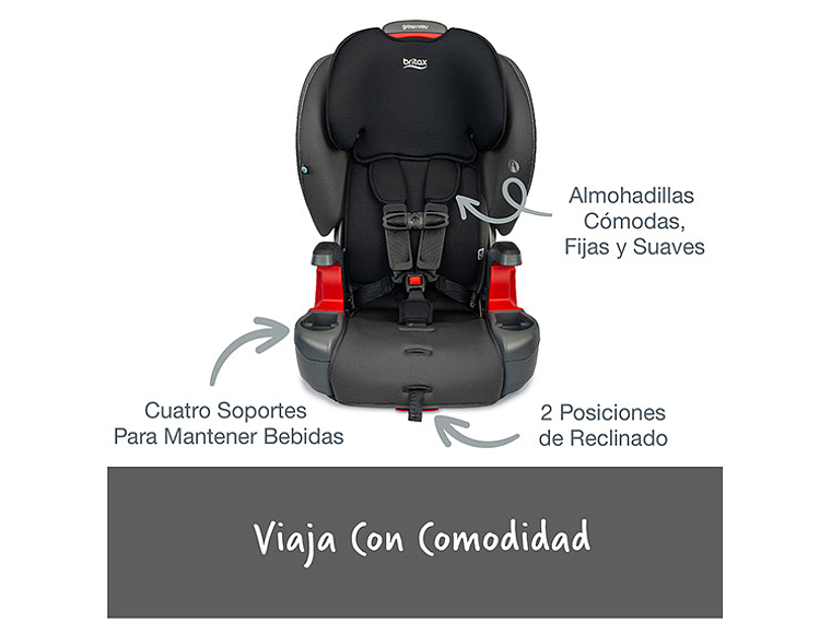 SILLA AUTO BRITAX BUTACA GROW WITH YOU MOD NEGRO 5