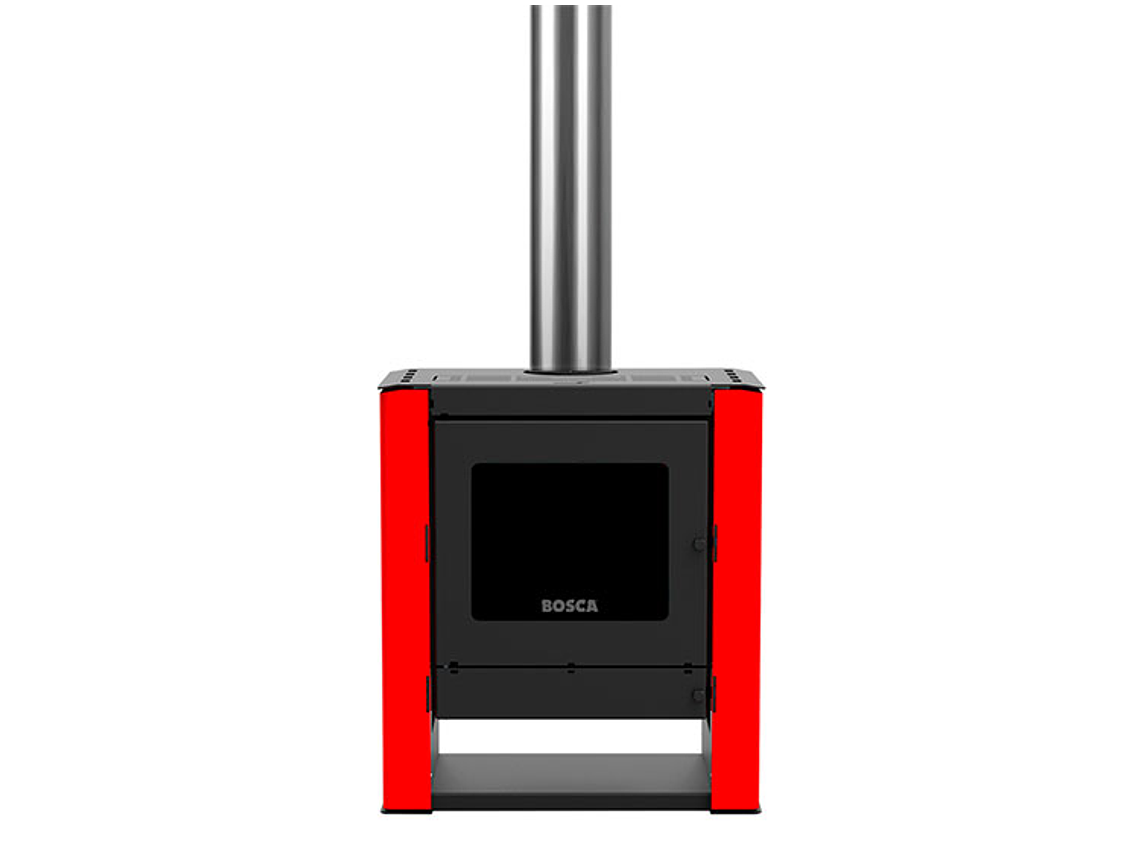 CALEFACTOR BOSCA A LEÑA GOLD 500 ROJO BLACK VISION 5