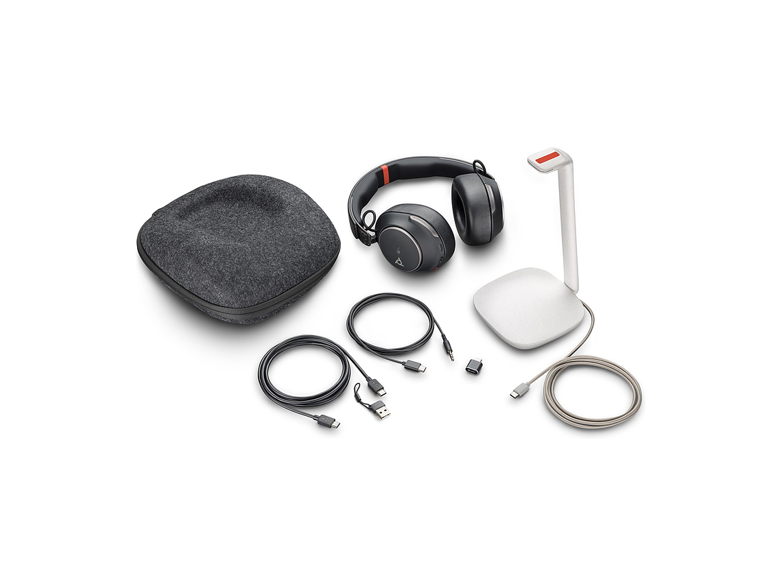 AUDÍFONOS POLY VOYAGER SURROUND 85 UC USB-C/A CON SOPORTE DE CARGA 7