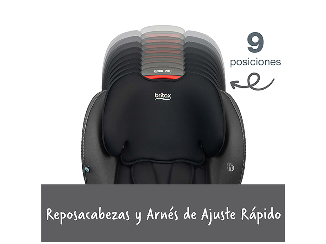 SILLA AUTO BRITAX BUTACA GROW WITH YOU MOD NEGRO 8