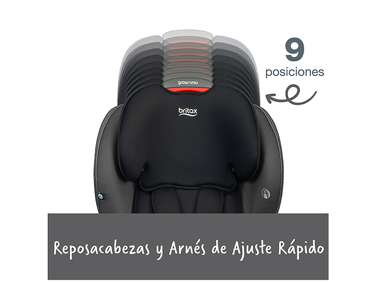 SILLA AUTO BRITAX BUTACA GROW WITH YOU MOD NEGRO 8