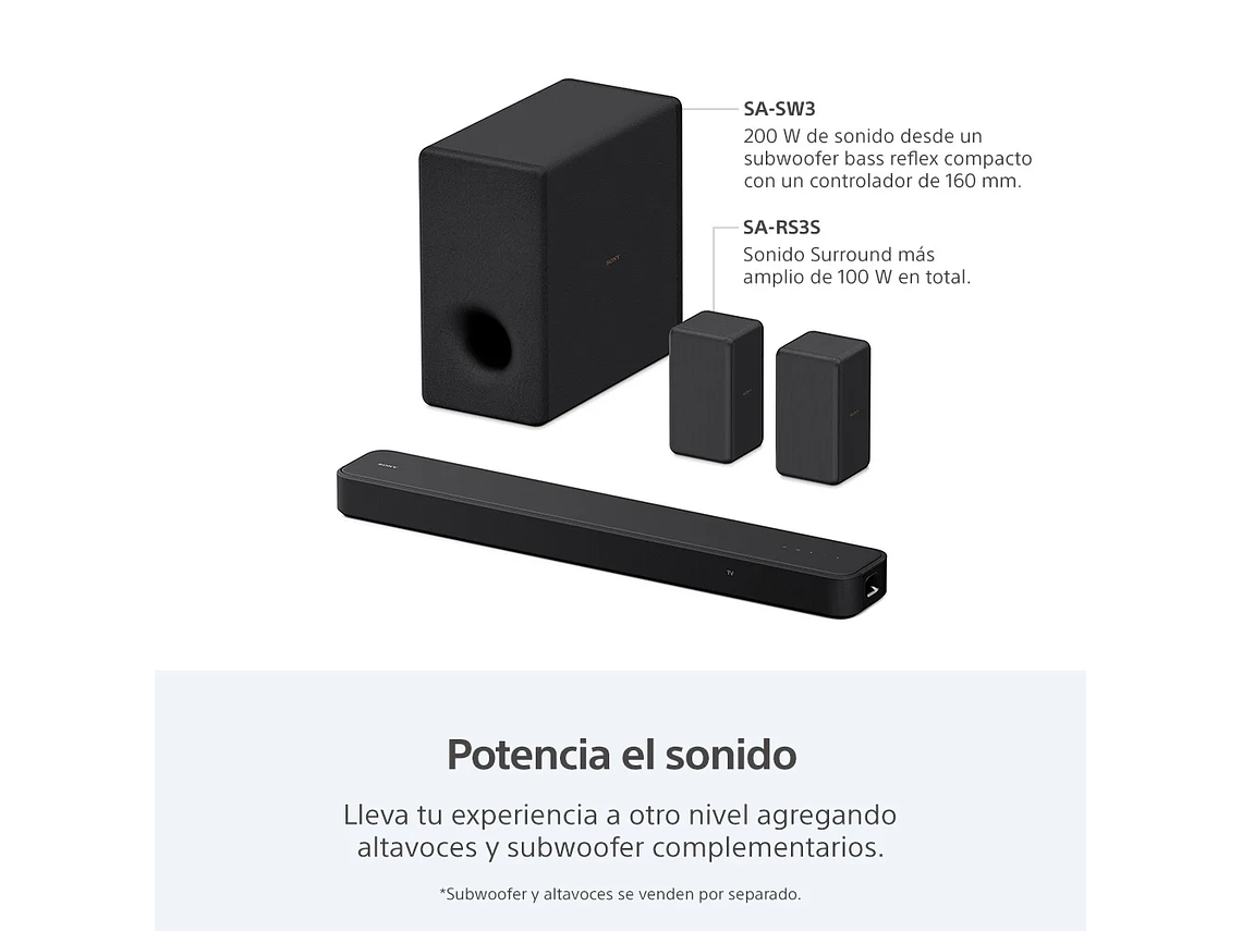 BARRA DE SONIDO DE 3.1 CANALES DOLBY ATMOS HT-S2000 3