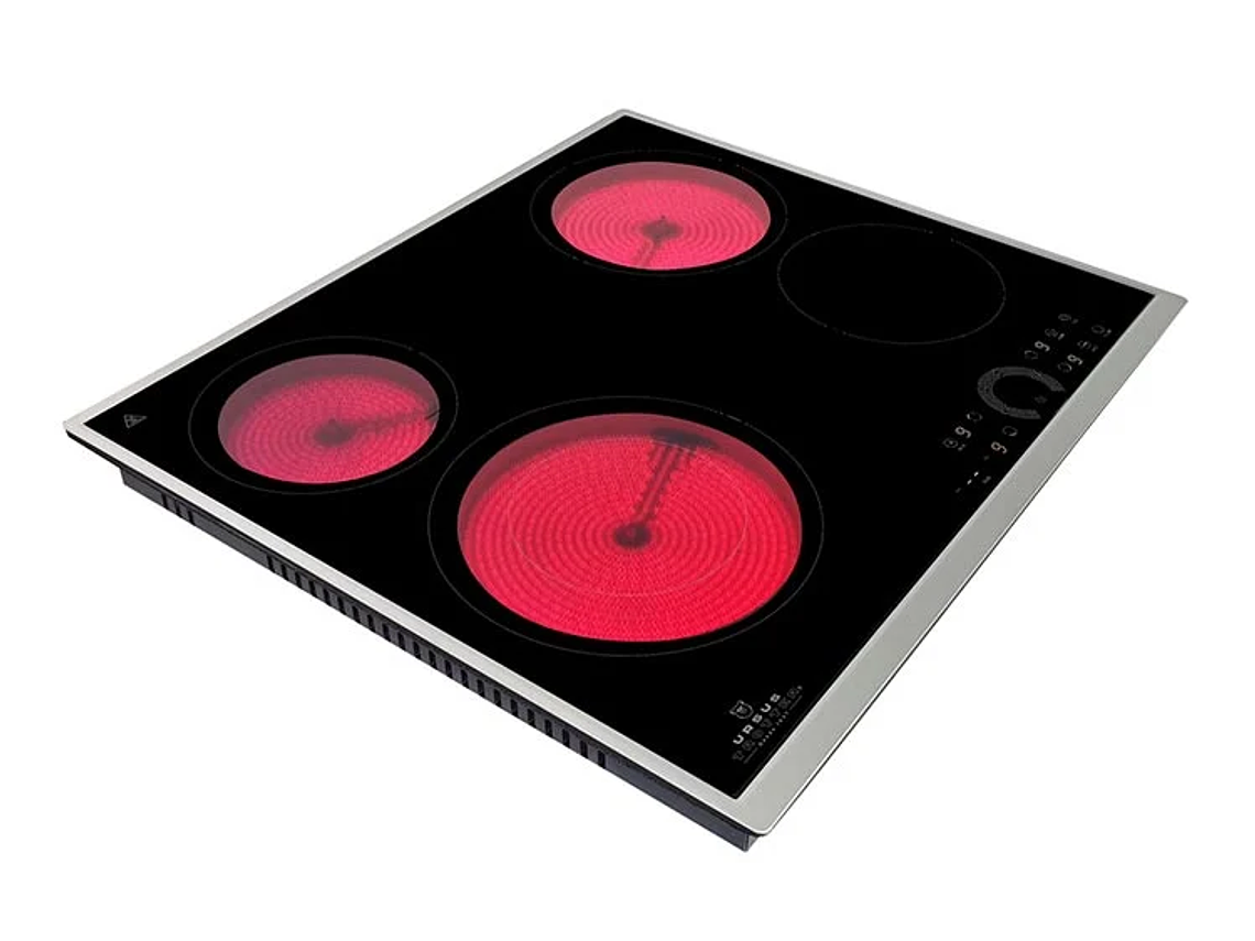 ENCIMERA VITROCERAMICA EMPOTRABLE ELÉCTRICA URSUS TROTTER 4 QUEMADORAS UT-VCT 4P INOX 2