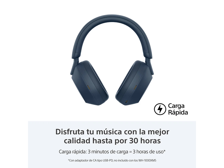 AUDÍFONOS SONY WH-1000XM5 NOISE CANCELLING BLUETOOTH AZUL 4