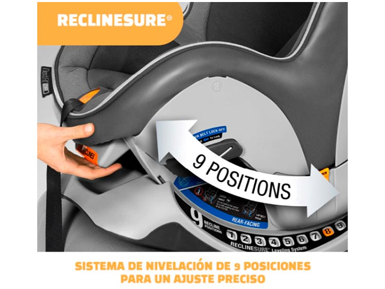 SILLA AUTO CHICCO SILLA CONVERTIBLE NEXTFITCLEAR LATCH GRIS 4