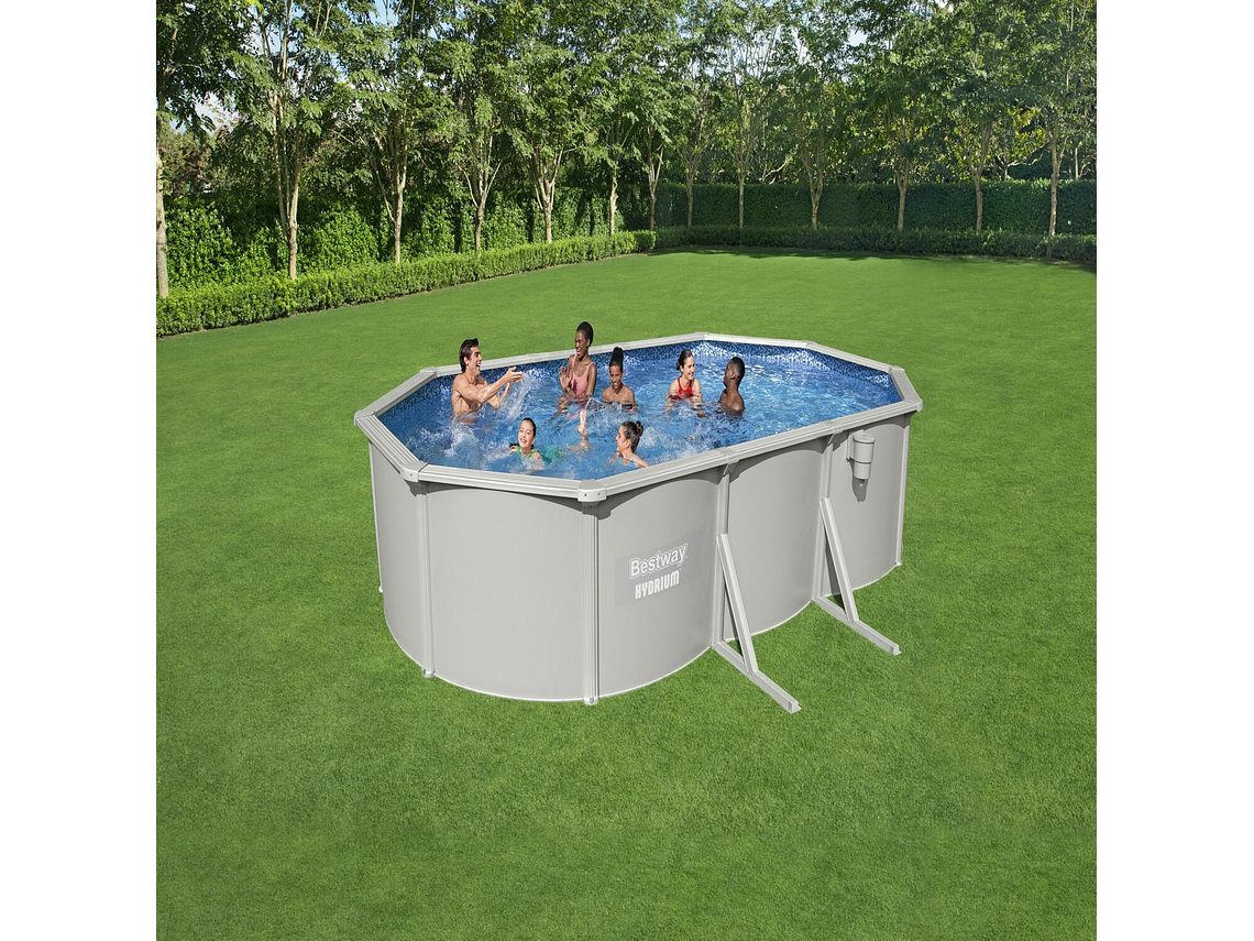 PISCINA BESTWAY OVALADA HYDRIUM FILTRO+ACCES 6.10X3.60X1.20M 6