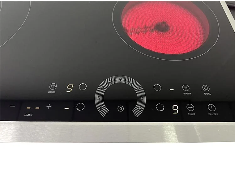 ENCIMERA VITROCERAMICA EMPOTRABLE ELÉCTRICA URSUS TROTTER 4 QUEMADORAS UT-VCT 4P INOX 5