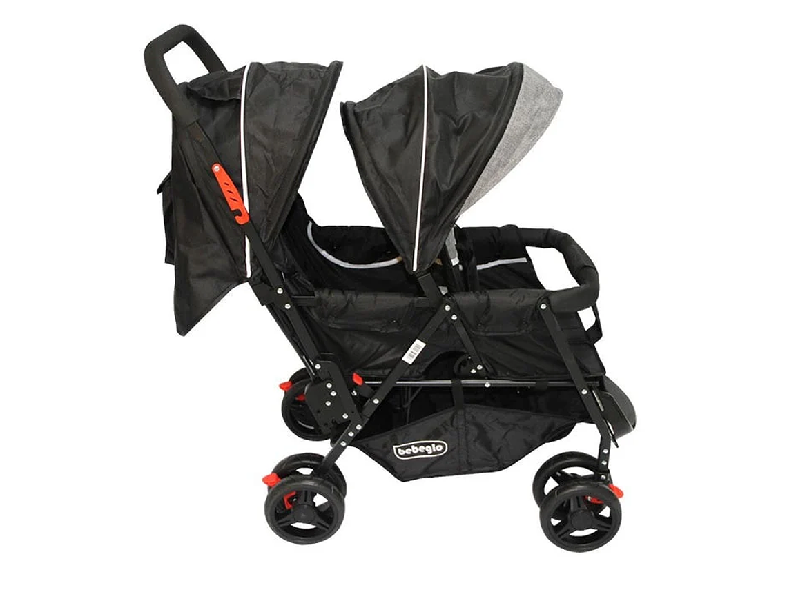 COCHE DOBLE DUO PRIX BEBEGLO NEGRO 1