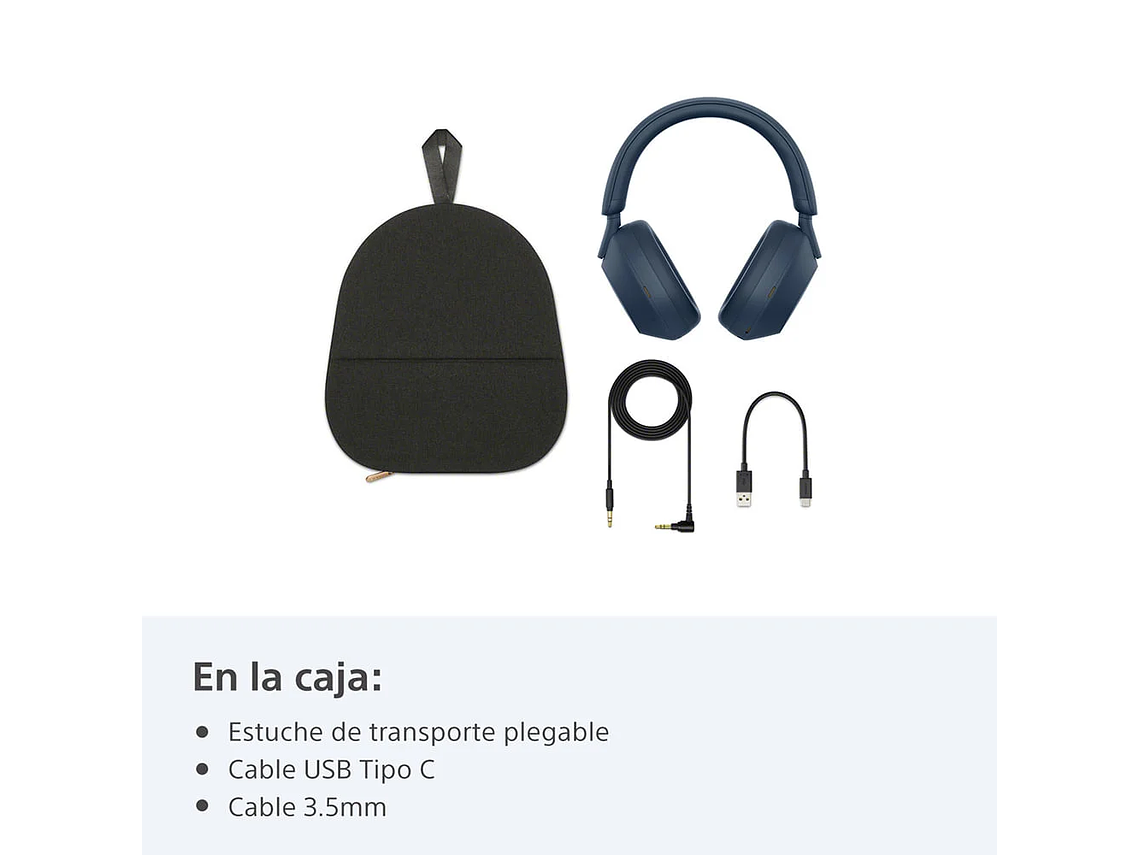 AUDÍFONOS SONY WH-1000XM5 NOISE CANCELLING BLUETOOTH AZUL 7