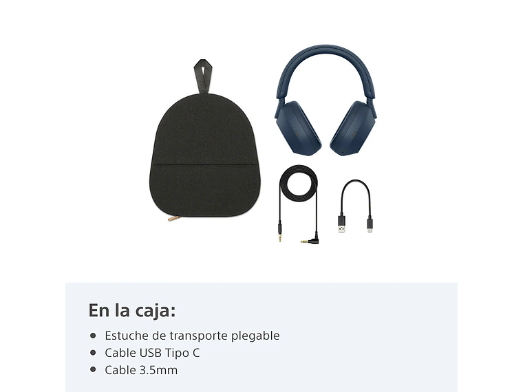 AUDÍFONOS SONY WH-1000XM5 NOISE CANCELLING BLUETOOTH AZUL 7