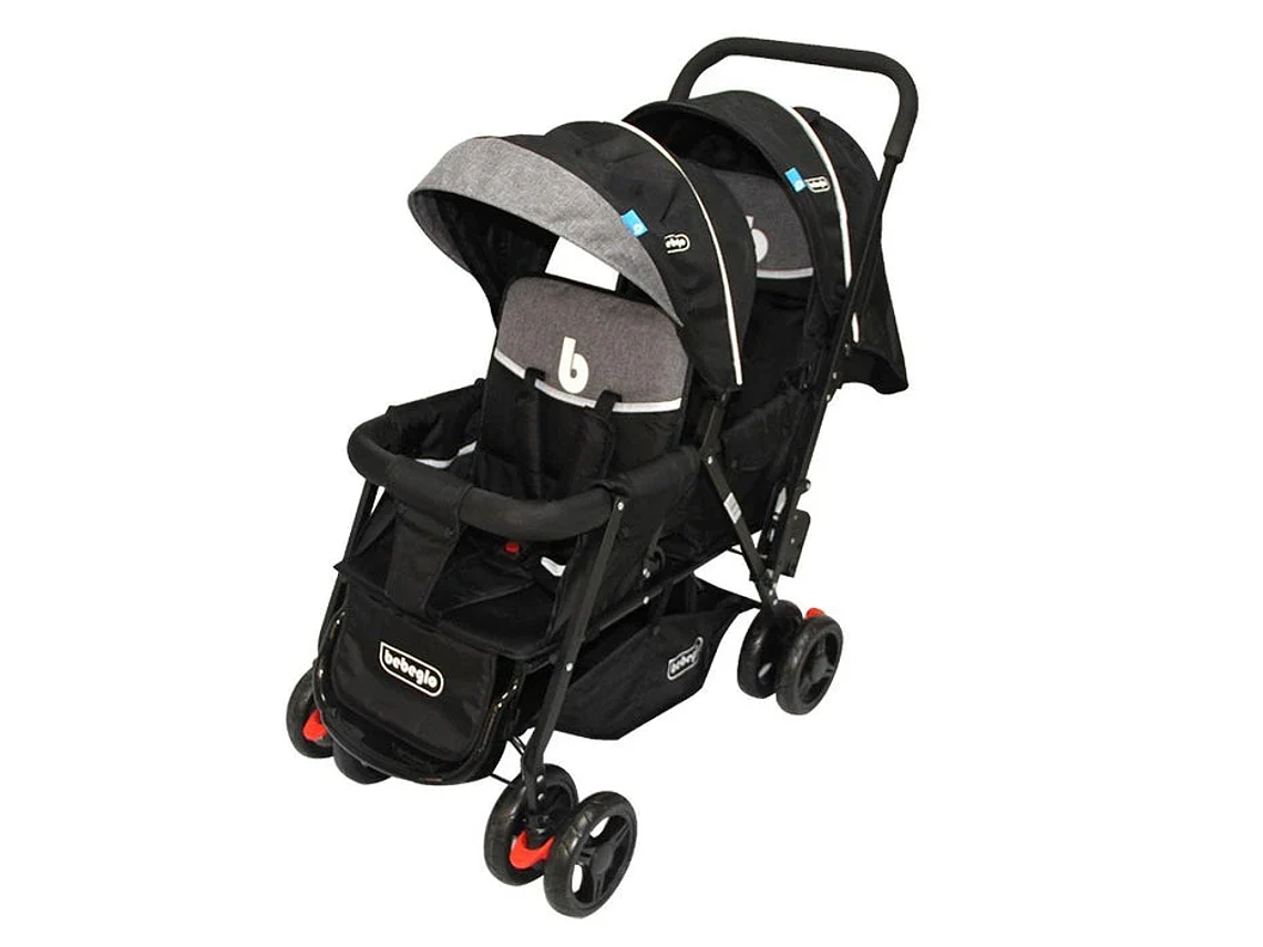 COCHE DOBLE DUO PRIX BEBEGLO NEGRO 3