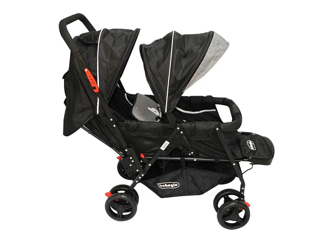 COCHE DOBLE DUO PRIX BEBEGLO NEGRO 6
