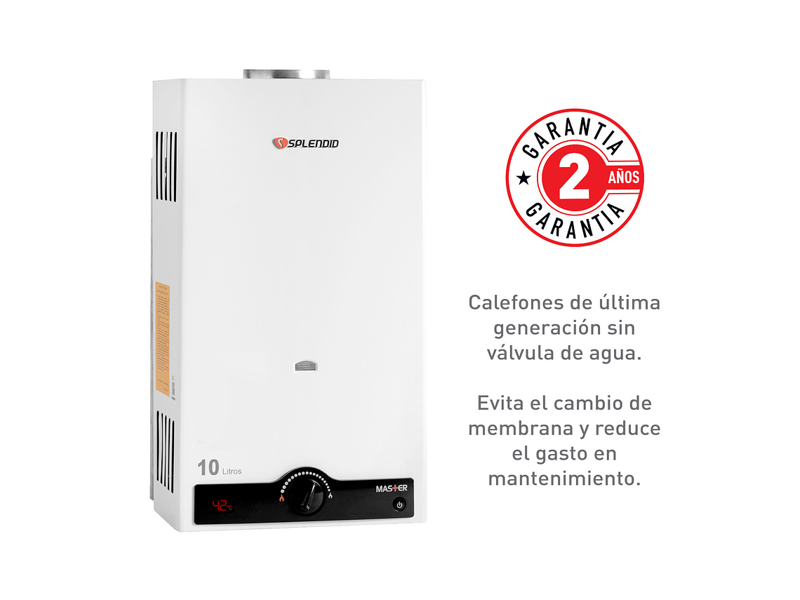 CALEFONT GAS LICUADO 10L T. NATURAL + BOMBA PRESURIZADORA 6