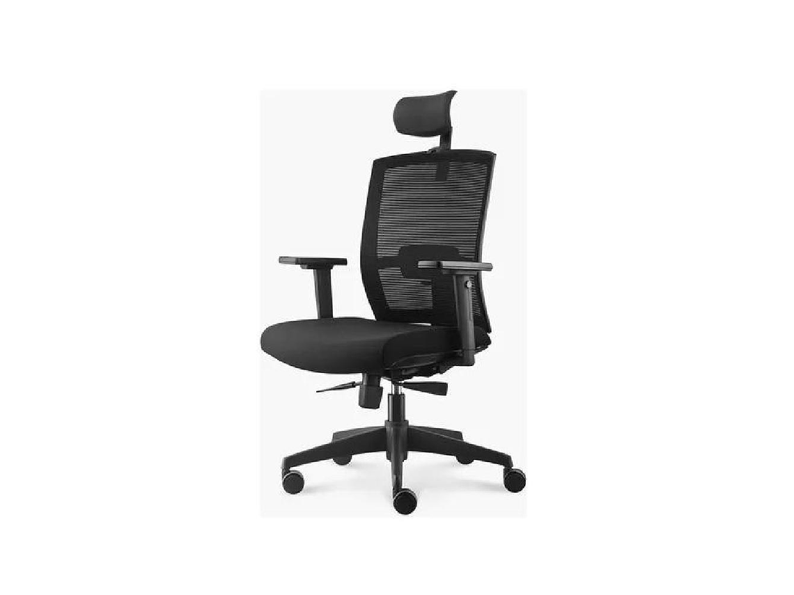 SILLA DE OFICINA TAYLOR SYNCRO CON CABECERO COLOR NEGRO 2